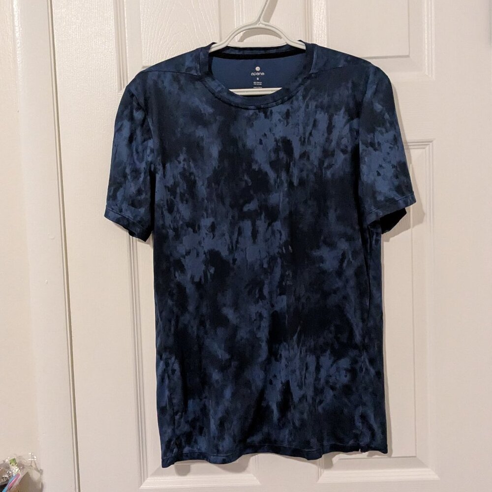 Apana blue tie dye moisture-wicking tee size small